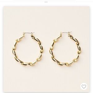 Kate Spade Target Gold Ribbon Hoop Earrings